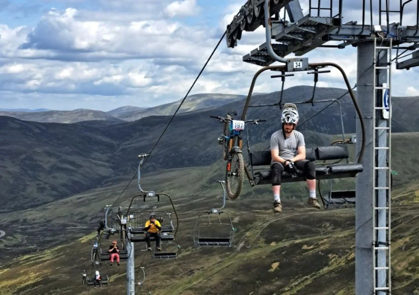 Glenshee Chair Lift With Mountain Bikes